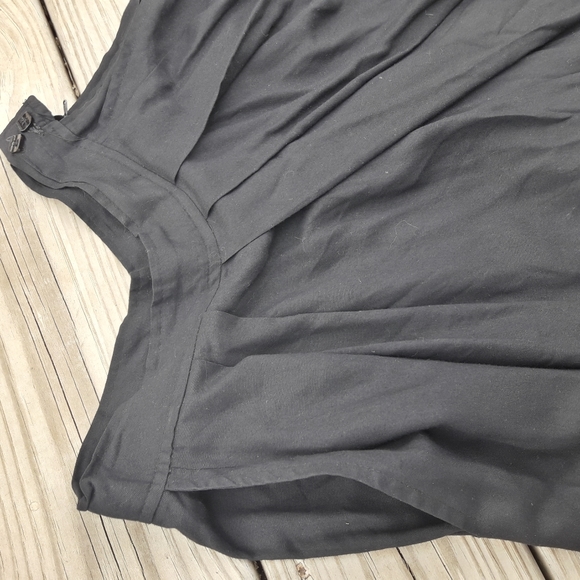 Vintage Gaucho Pants Flared Skirt Pants Wide Leg Rayon Pleated Flowy Scarf pant - Picture 7 of 15